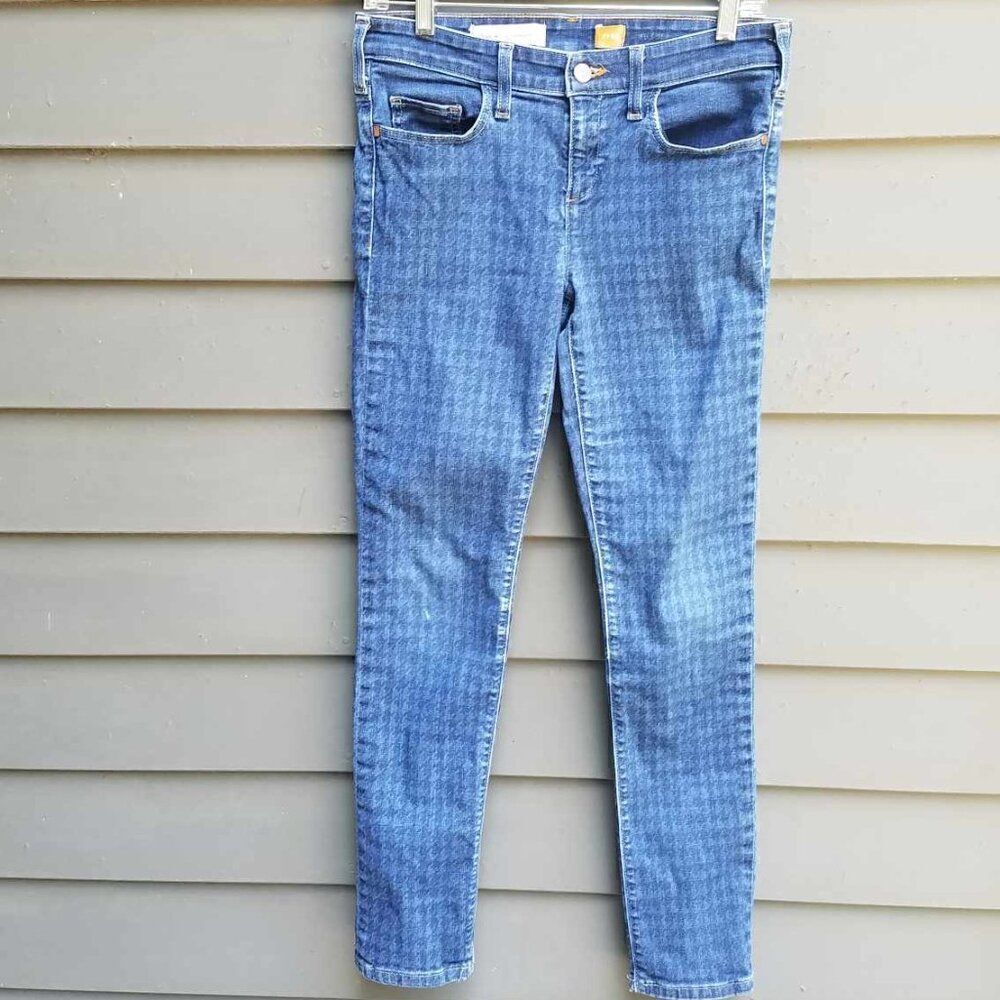 Pilcro and the Letterpress Anthropologie Houndstooth Print Jeans size 29